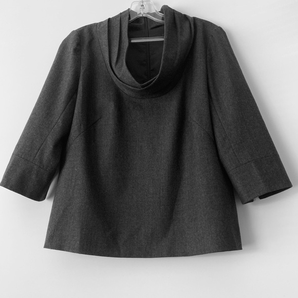 J. Crew Wool Blend Cowl Neck Suit Jacket Women Size 8